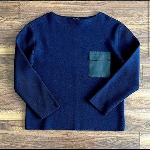 Mens Gucci Wool sweater with leather pocket